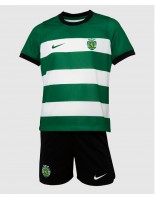 Sporting CP Domácí dres pro děti 2023-24 Krátký Rukáv (+ trenýrky)